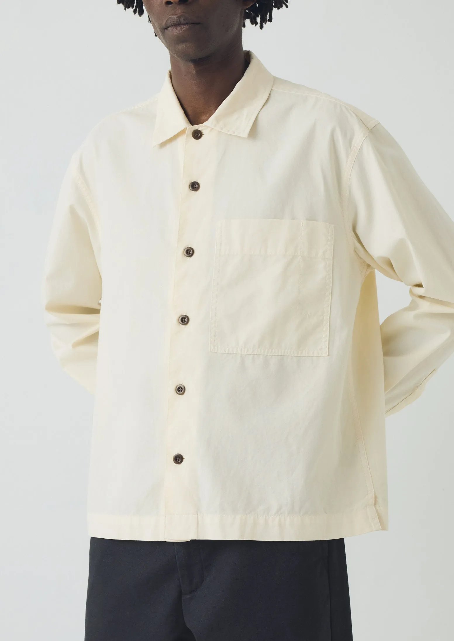 Garment Dyed Oxford Shirt | Ecru sold by TOAST product image thumbnail 2