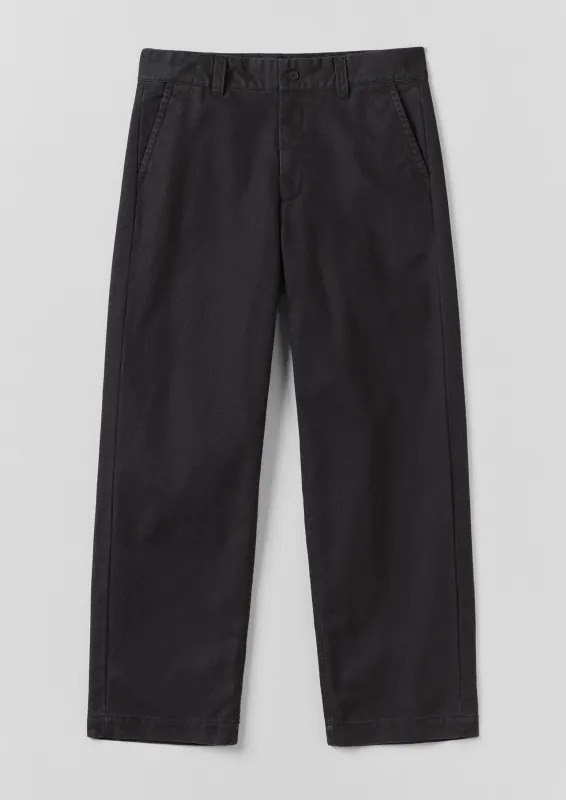 Rory Cotton Canvas Trousers | Slate sold by TOAST
