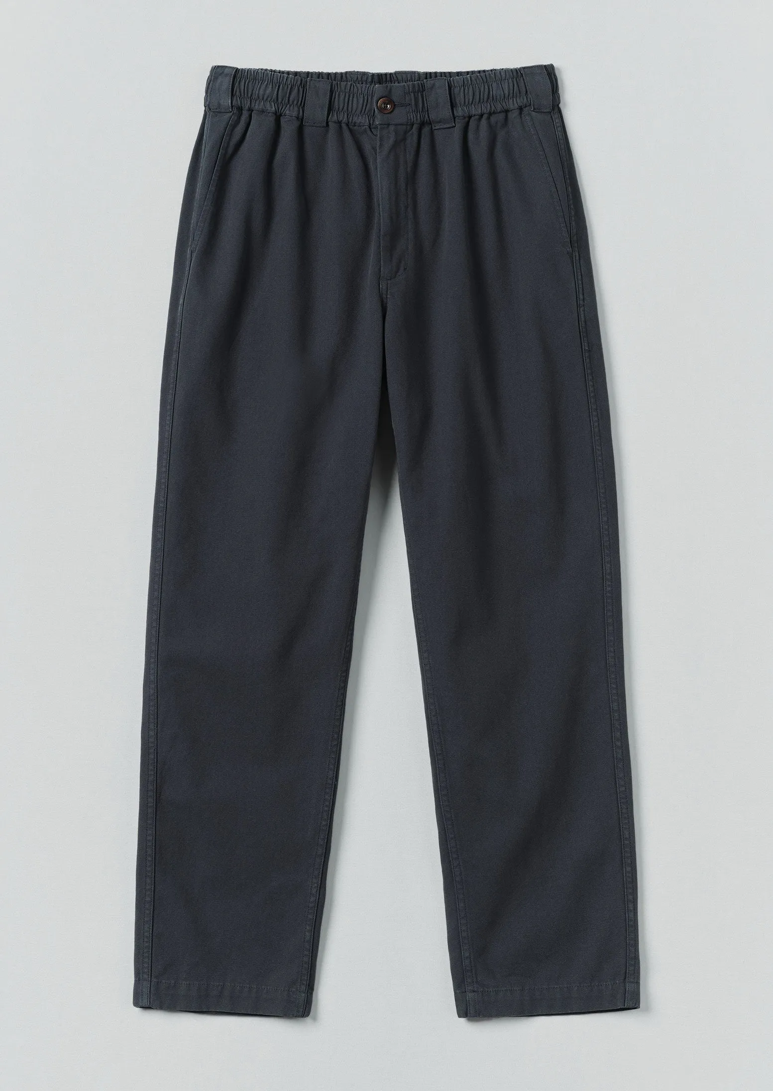 Cotton Canvas Elasticated Trousers | Prussian Blue sold by TOAST