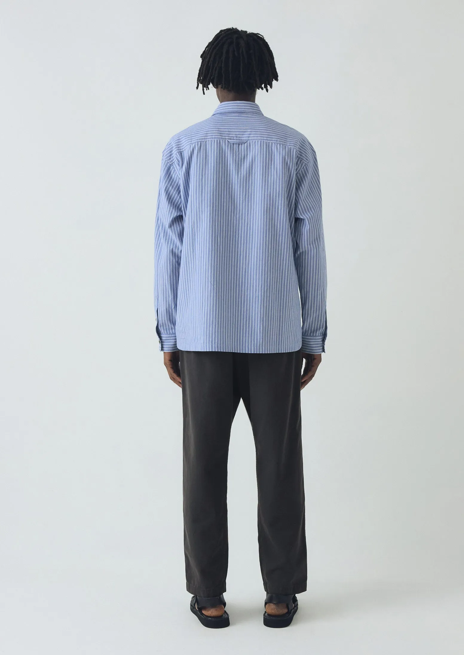 Cotton Canvas Elasticated Trousers | Prussian Blue sold by TOAST product image thumbnail 4