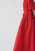 Pleated Cotton Linen Dress | Cardinal Red sold by TOAST