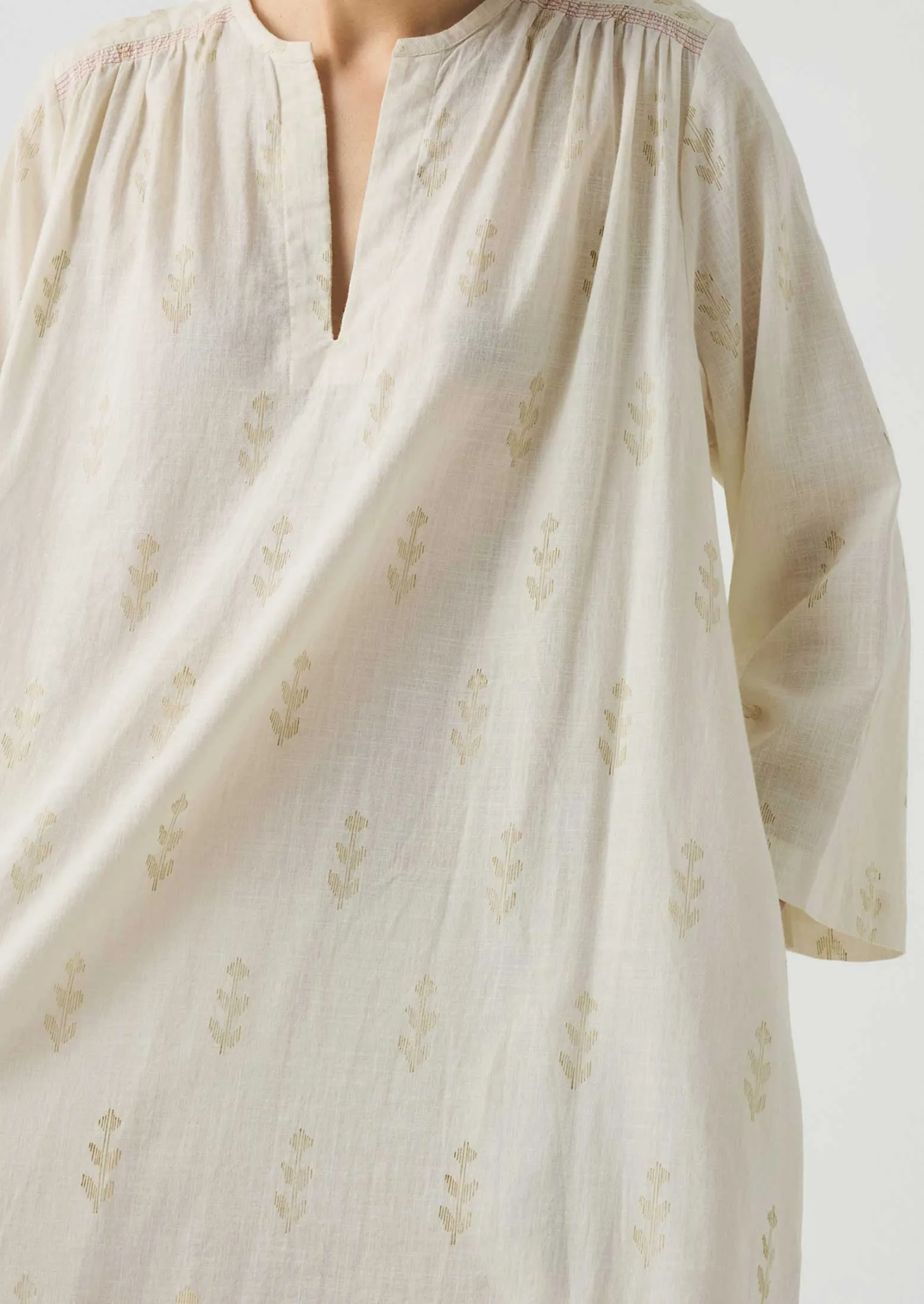 Etched Sprig Print Kaftan | Ecru/Citrine sold by TOAST product image thumbnail 4