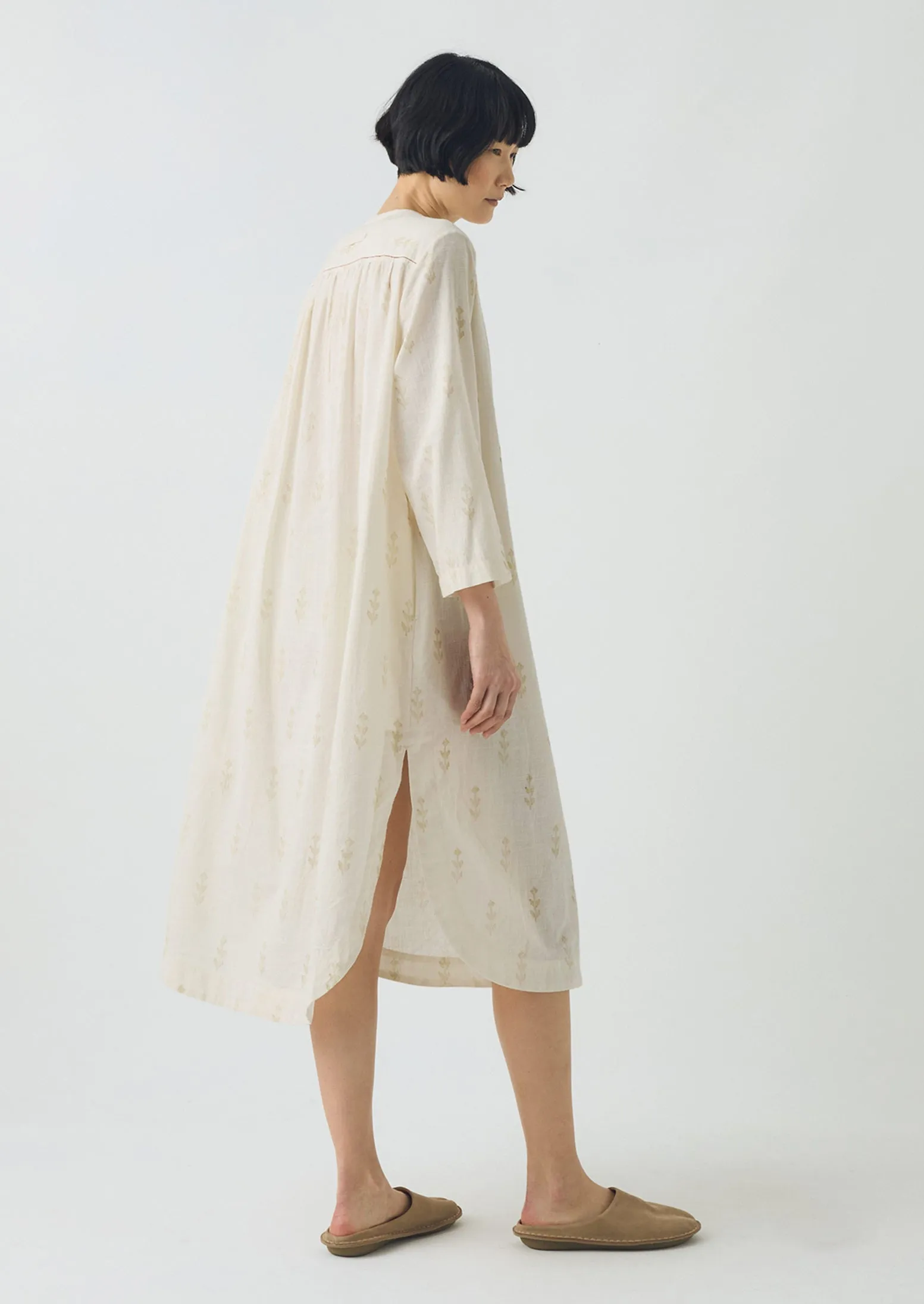 Etched Sprig Print Kaftan | Ecru/Citrine sold by TOAST product image thumbnail 2