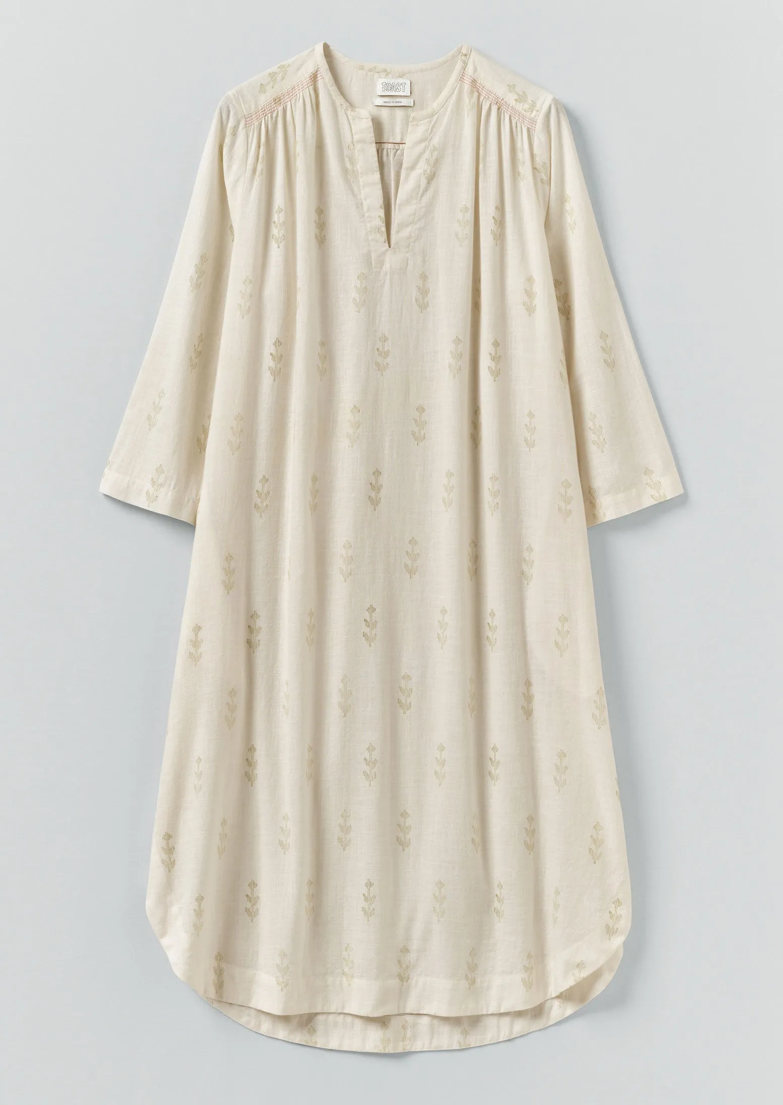 Etched Sprig Print Kaftan | Ecru/Citrine sold by TOAST