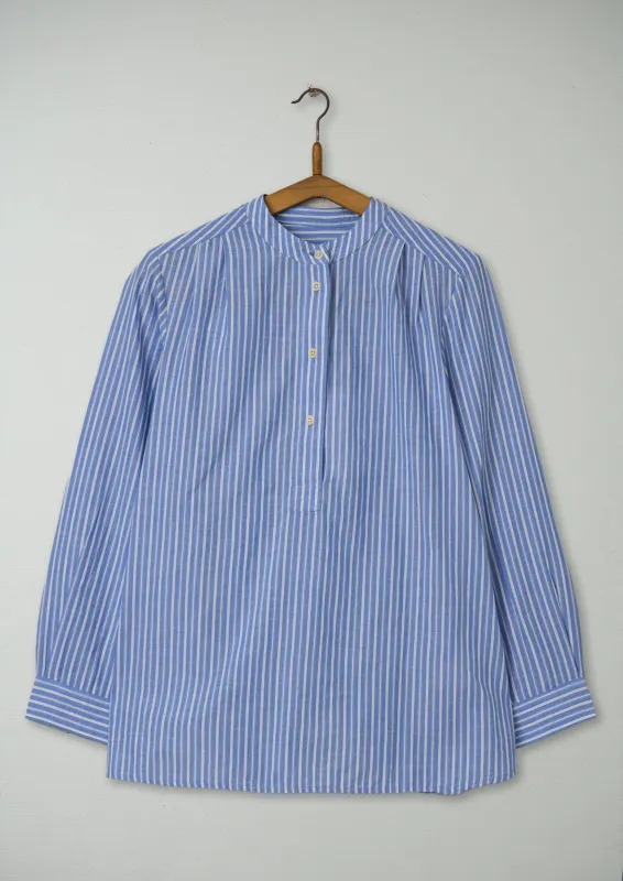 Reworn Stripe Cotton Shirt Size 6 (489) | Blue sold by TOAST