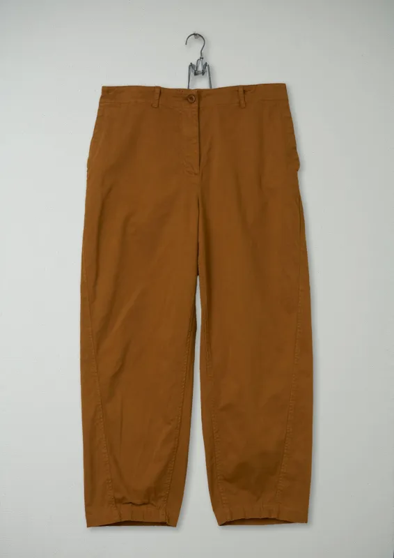 Reworn Cotton Twill Trousers Size 12 (521) | Russet made by TOAST