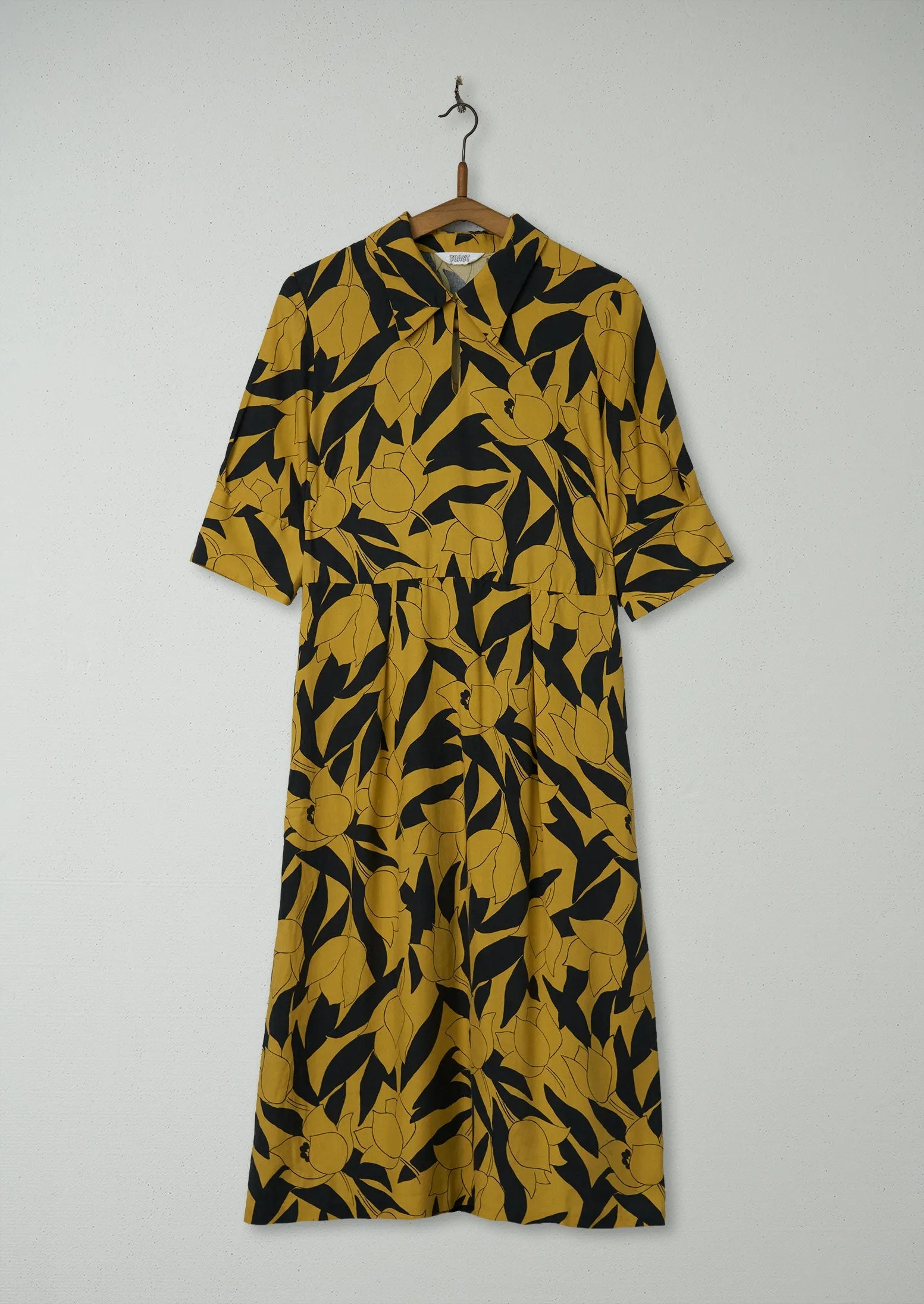 Reworn Floral Print Silk Dress Size 14 (913) | Multi sold by TOAST