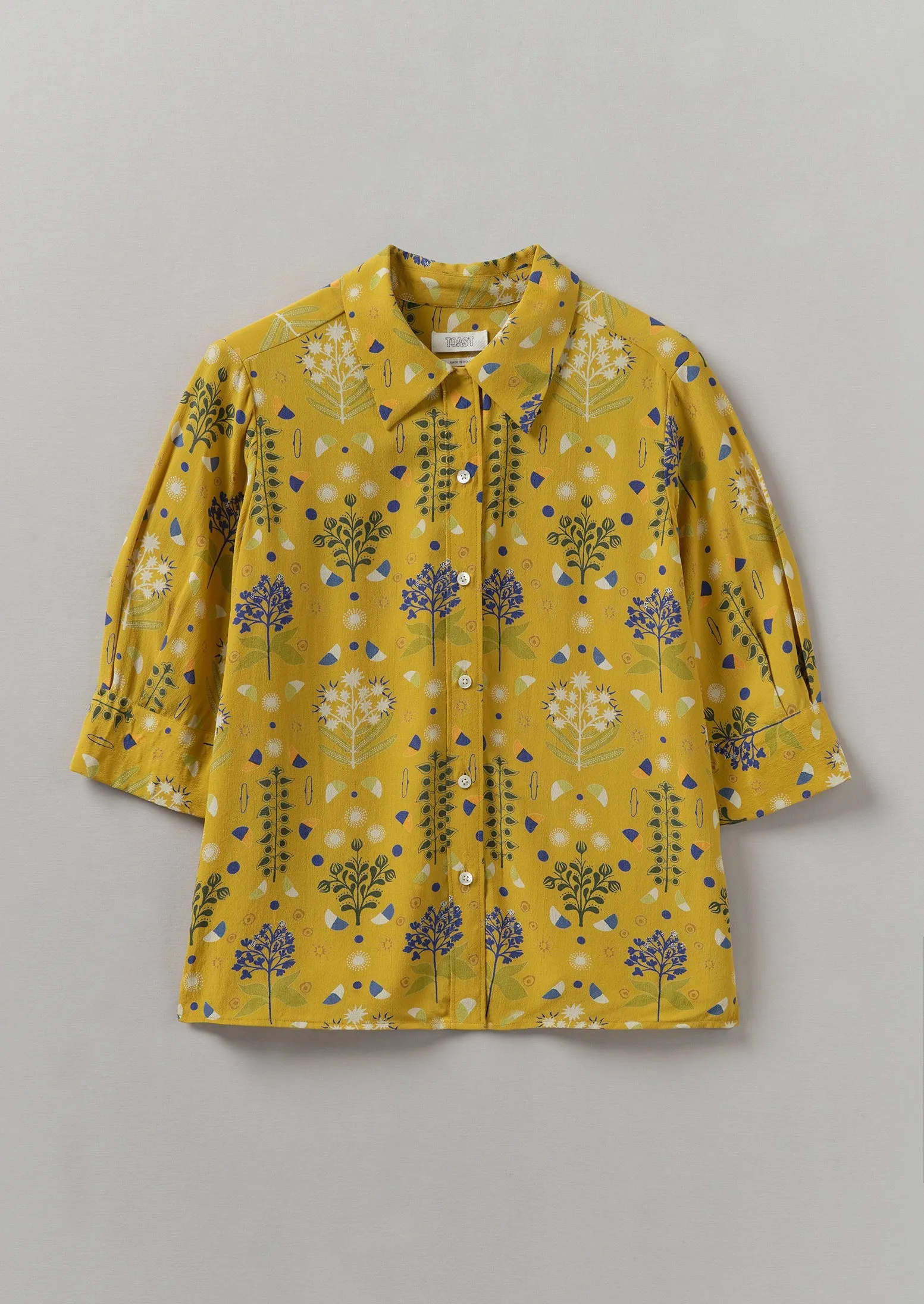 【関税＆送料込み】ChloAC Crepe Shirtdress ZARA WHITE BLUE LINEN BL LONG BUTTON DOWN PAISLEY PRINT