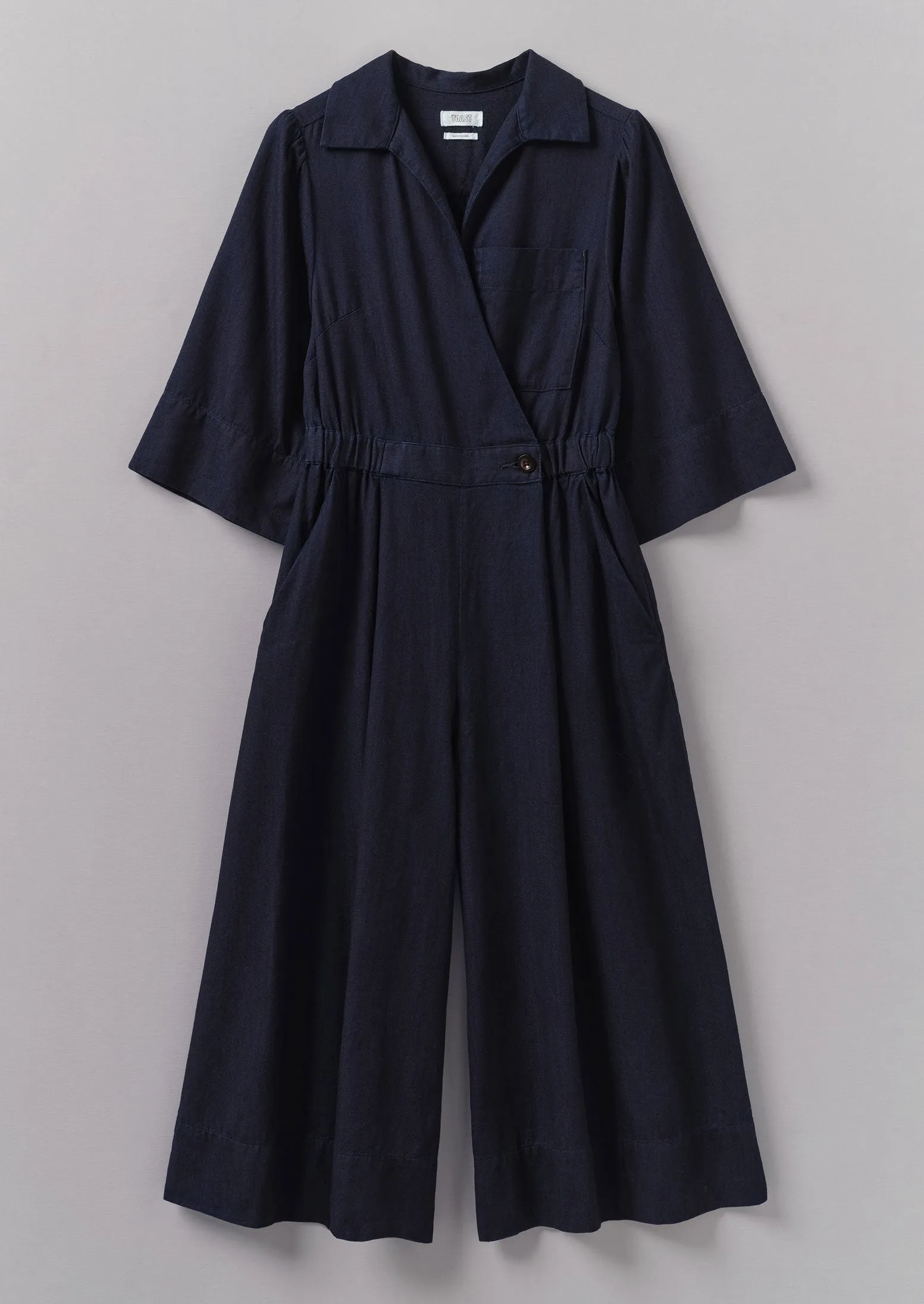 Culotte Jumpsuit | Indigo sold by TOAST