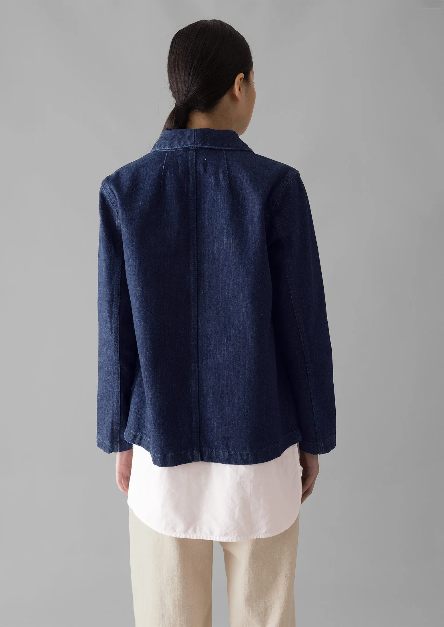 Indigo Denim Workwear Jacket | Indigo sold by TOAST product image thumbnail 5