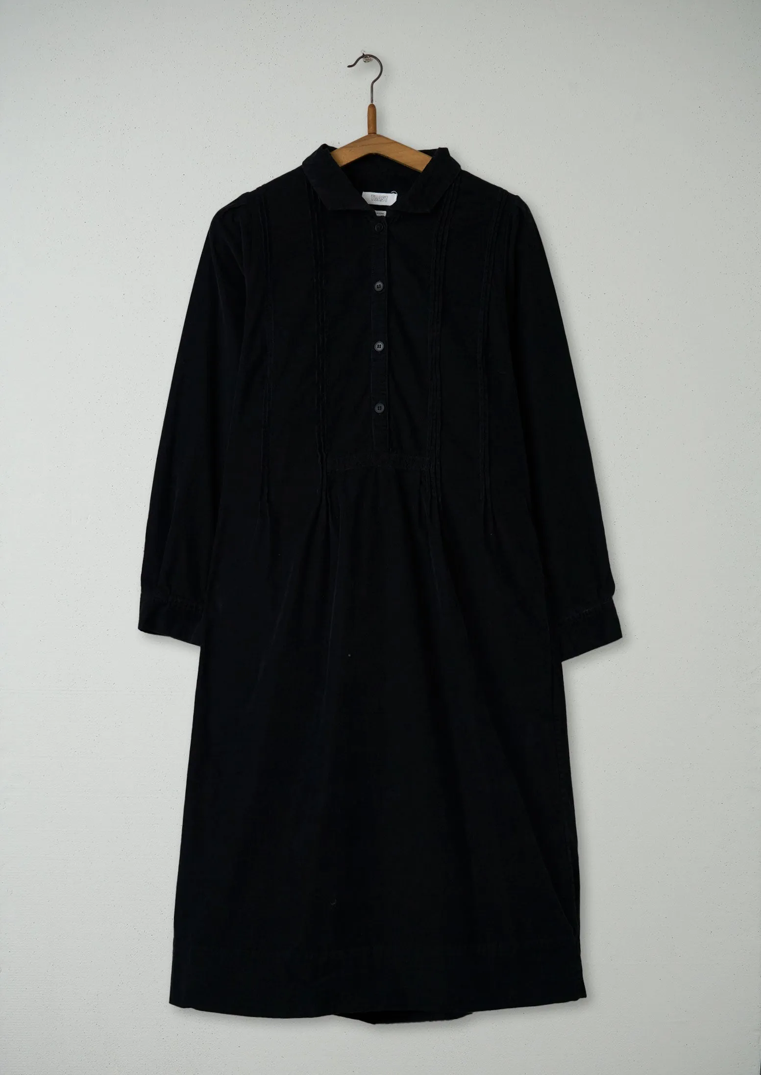 Reworn Needlecord Dress Size 10 (888) | Black sold by TOAST