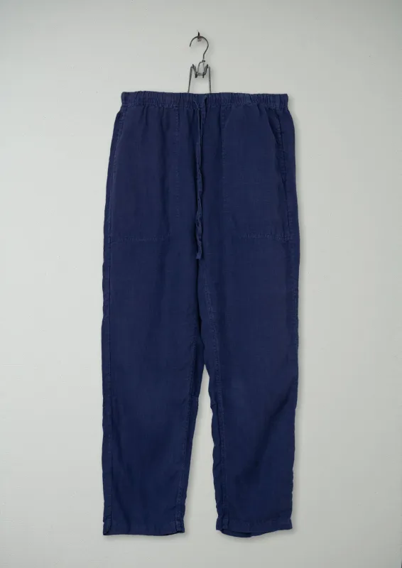 Reworn Linen Trousers Size XS (616) | Ink Blue sold by TOAST