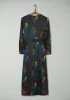 Reworn Berry Wrap Print Dress Size 6 (944) | Dark Teal sold by TOAST