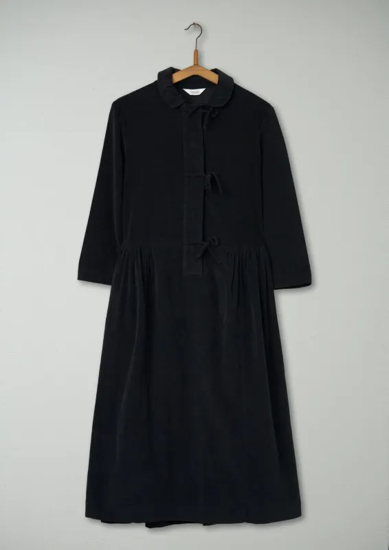 Reworn Needlecord Tie Front Dress Size 6 (945) | Dark Olive sold by TOAST