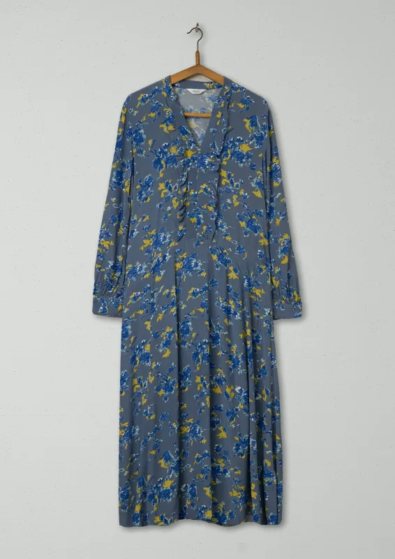 Reworn Floral Tiered Smock Dress Size 14 (947) | Multi sold by TOAST