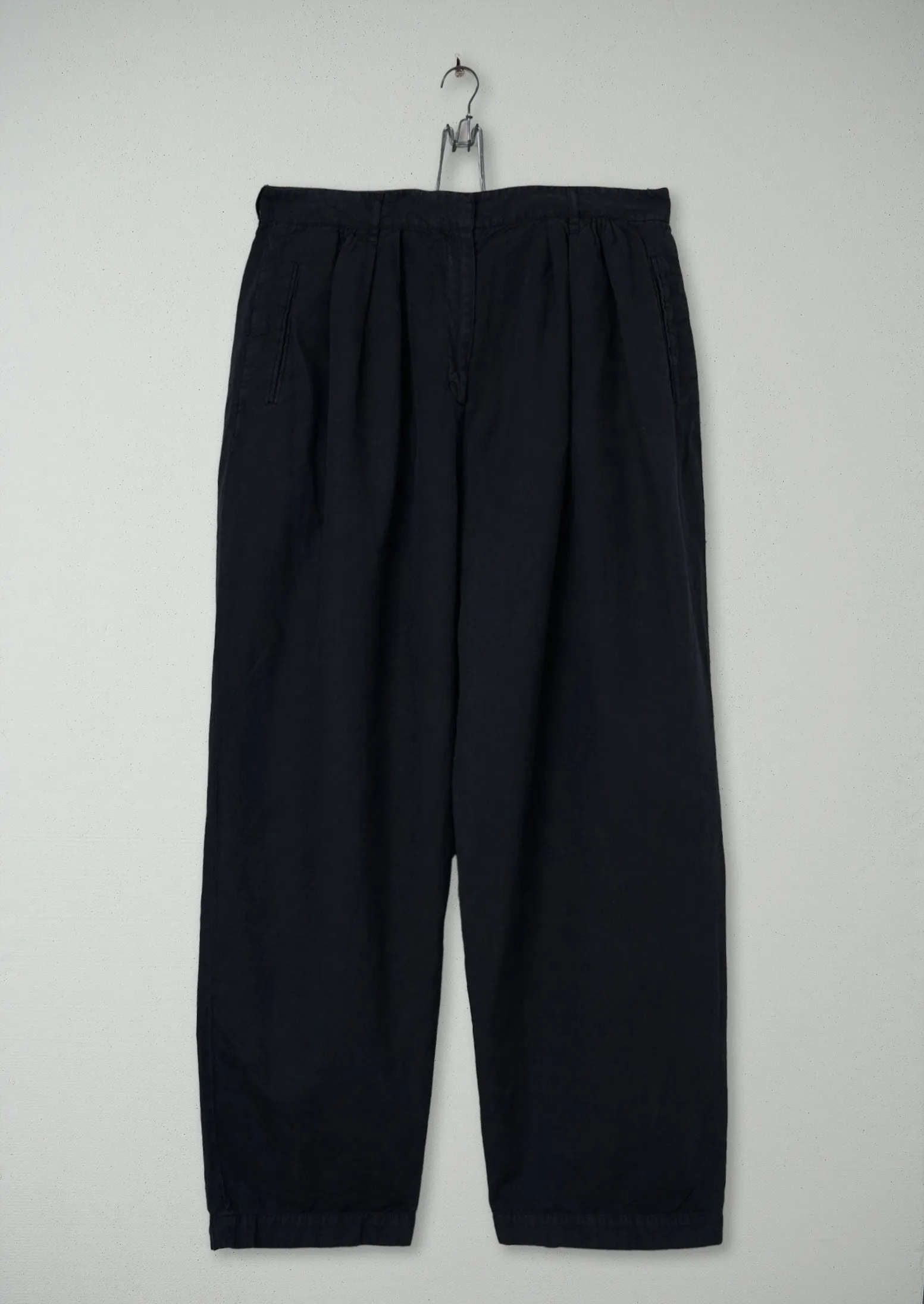 Reworn Cotton Linen Trousers Size 16 (627) | Slate sold by TOAST