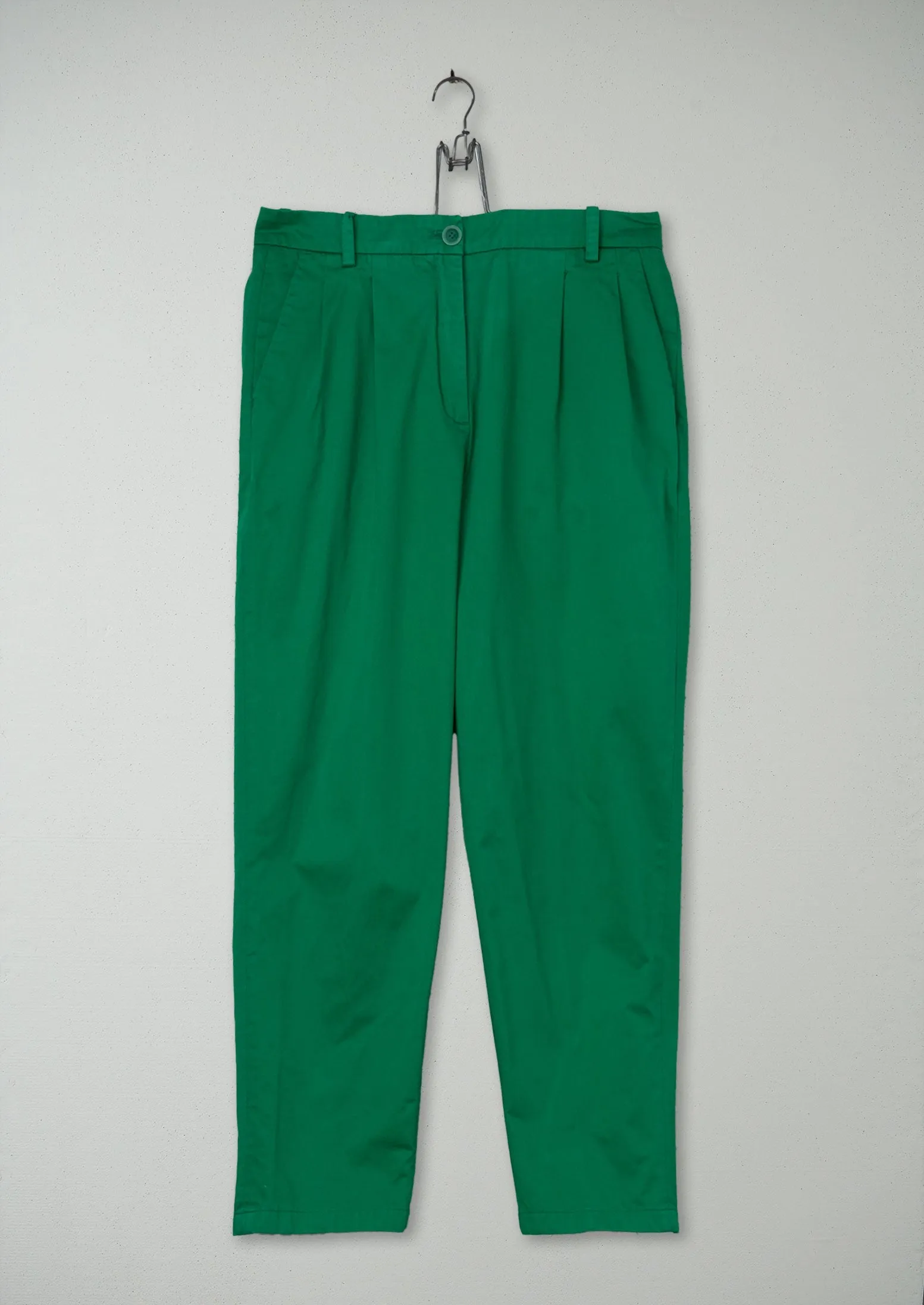 Reworn George Pleat Trousers Size 12 (629) | Green sold by TOAST