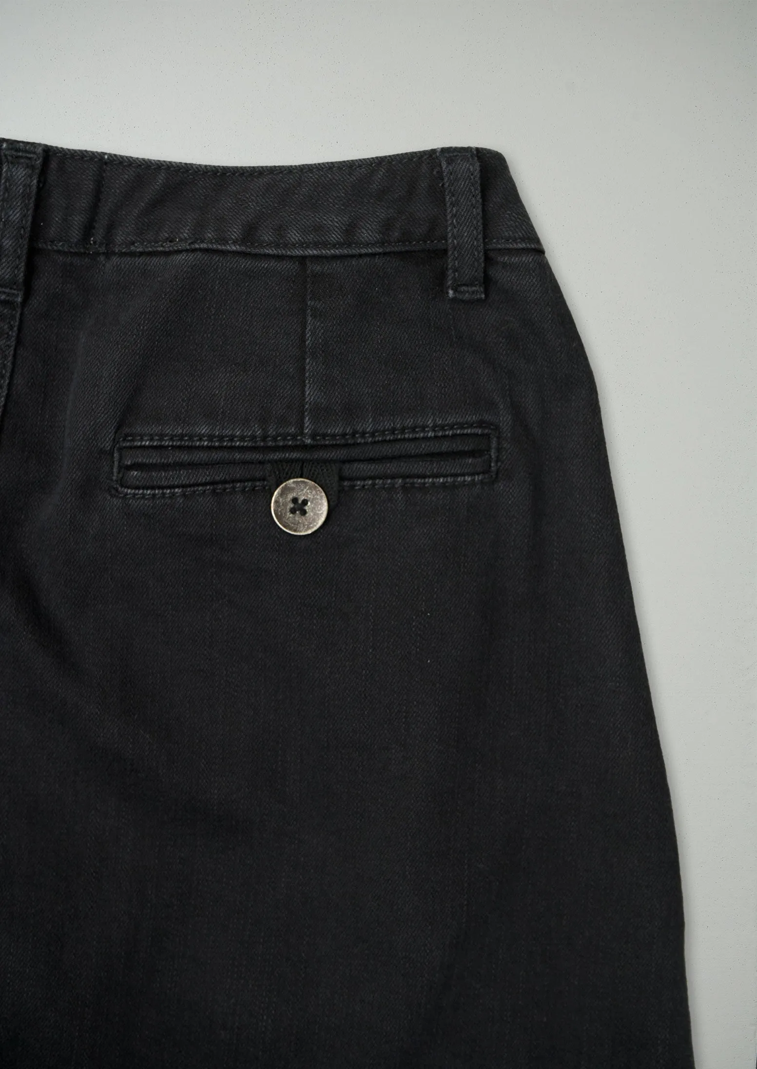 Reworn Denim Pleat Front Skirt Size 10 (167) | Black sold by TOAST product image thumbnail 2