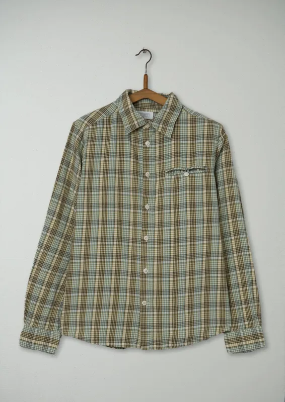 Reworn Mens Check Cotton Shirt Size S (017) | Multi made by TOAST
