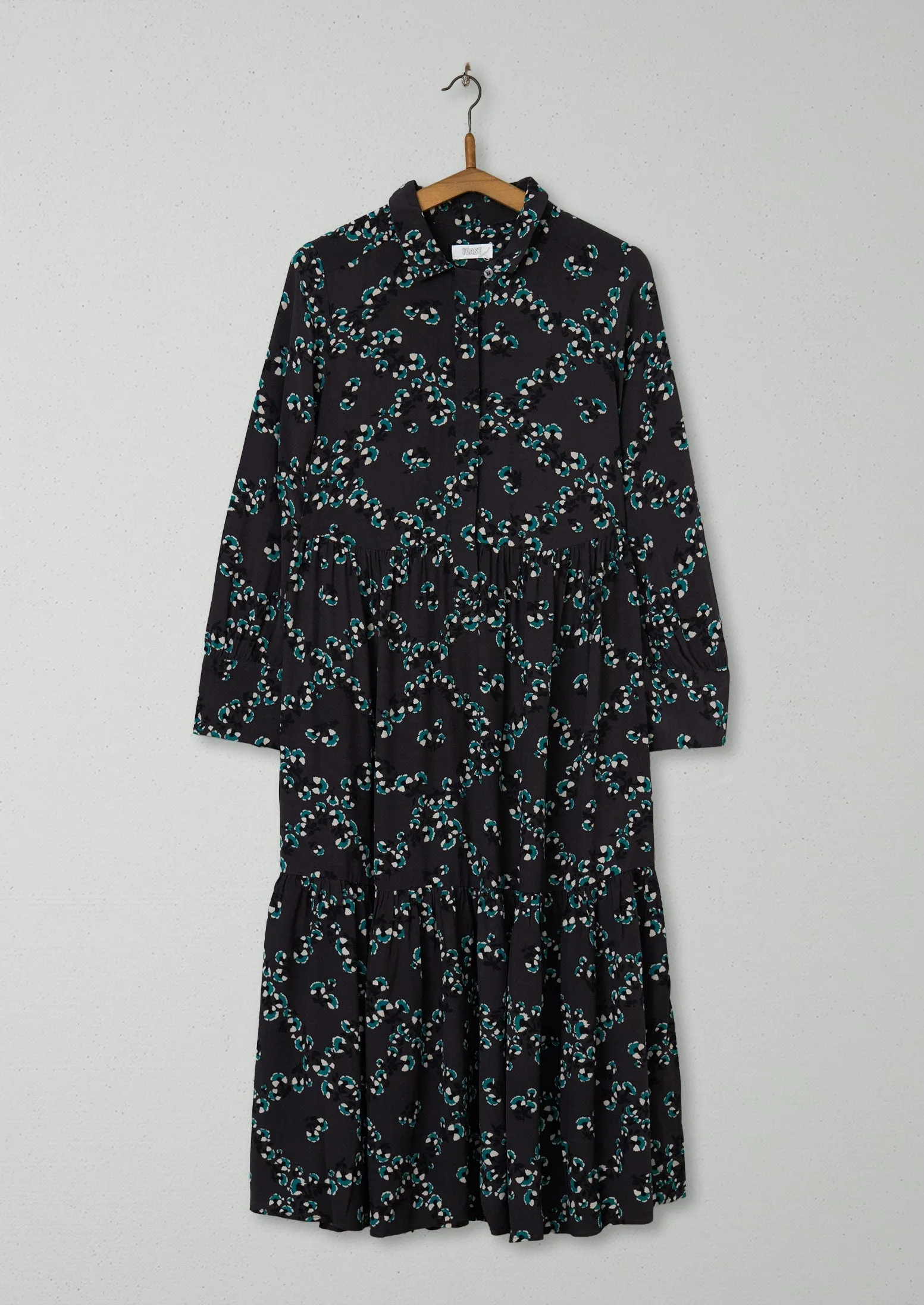 Reworn Floral Print Shirt Dress Size 8 (968) | Steel sold by TOAST