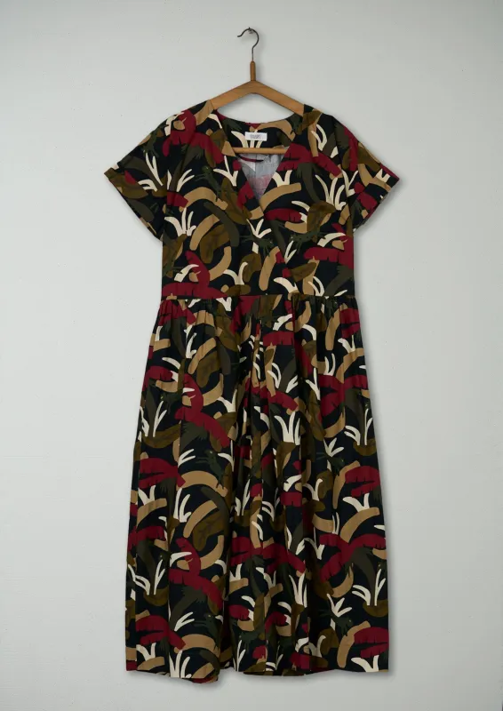 Reworn Palm Print Poplin Dress Size 10 (979) | Multi sold by TOAST