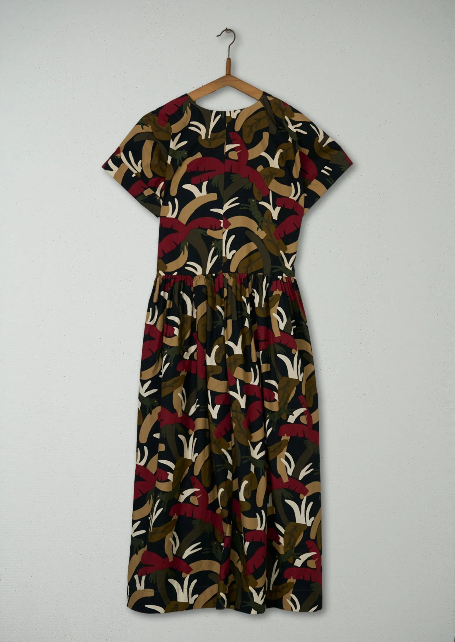 Reworn Palm Print Poplin Dress Size 10 (979) | Multi sold by TOAST product image thumbnail 2