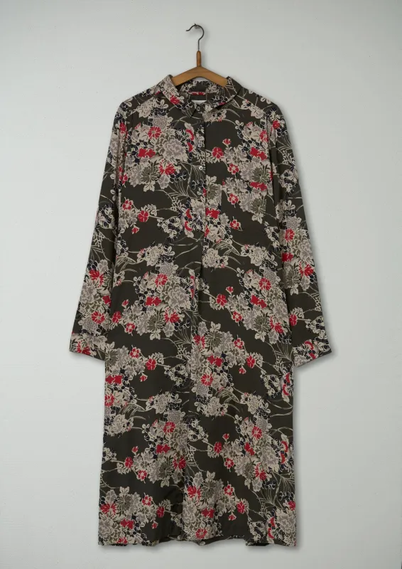 Reworn Guan Print Silk Dress Size 18 (981) | Multi sold by TOAST