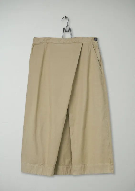 Reworn Pleat Front Skirt Size 10 (168) | Pale Khaki sold by TOAST