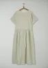 Reworn Cotton Linen Wrap Front Dress Size 18 (1000) | Putty sold by TOAST