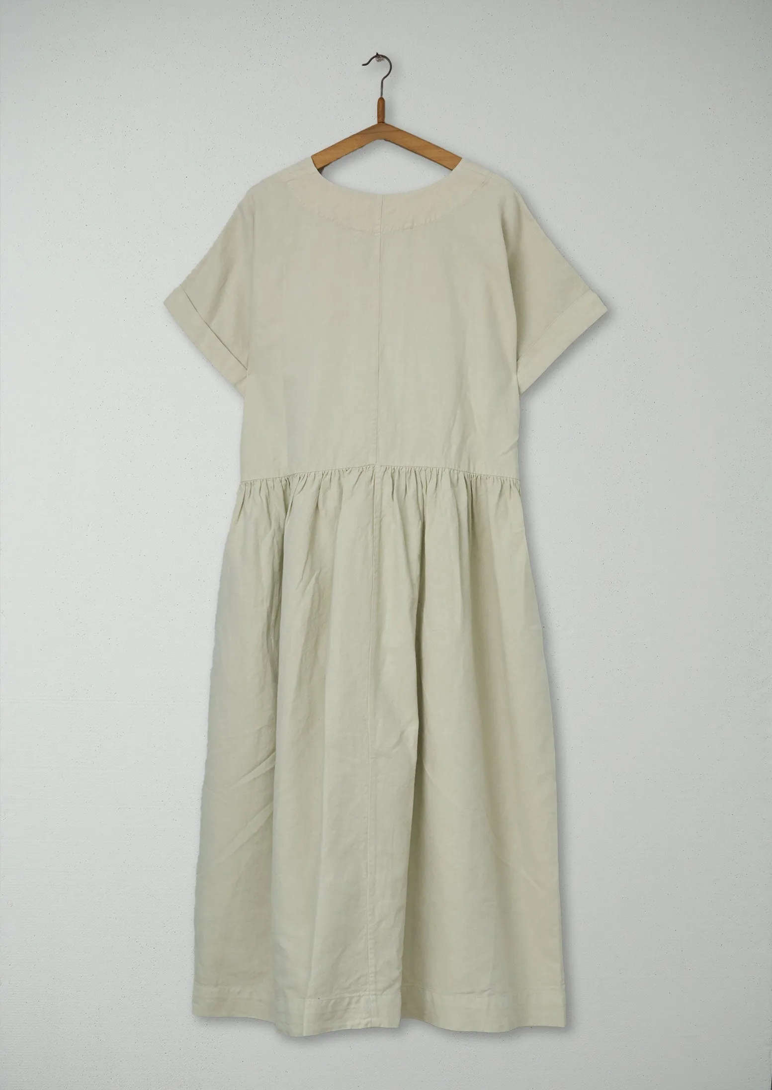 Reworn Cotton Linen Wrap Front Dress Size 18 (1000) | Putty sold by TOAST product image thumbnail 2