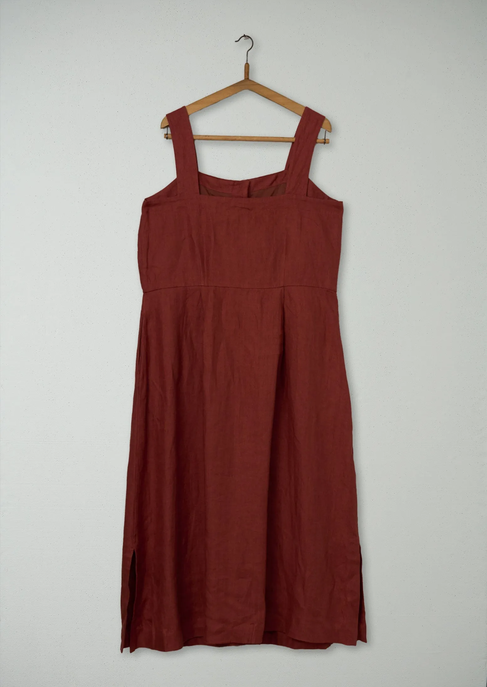 Reworn Linen Twill Sun Dress Size 18 (1001) | Raw Sienna sold by TOAST product image thumbnail 2