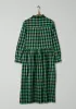 Reworn Check Cotton Shirt Dress Size 8 (1007) | Green Black sold by TOAST