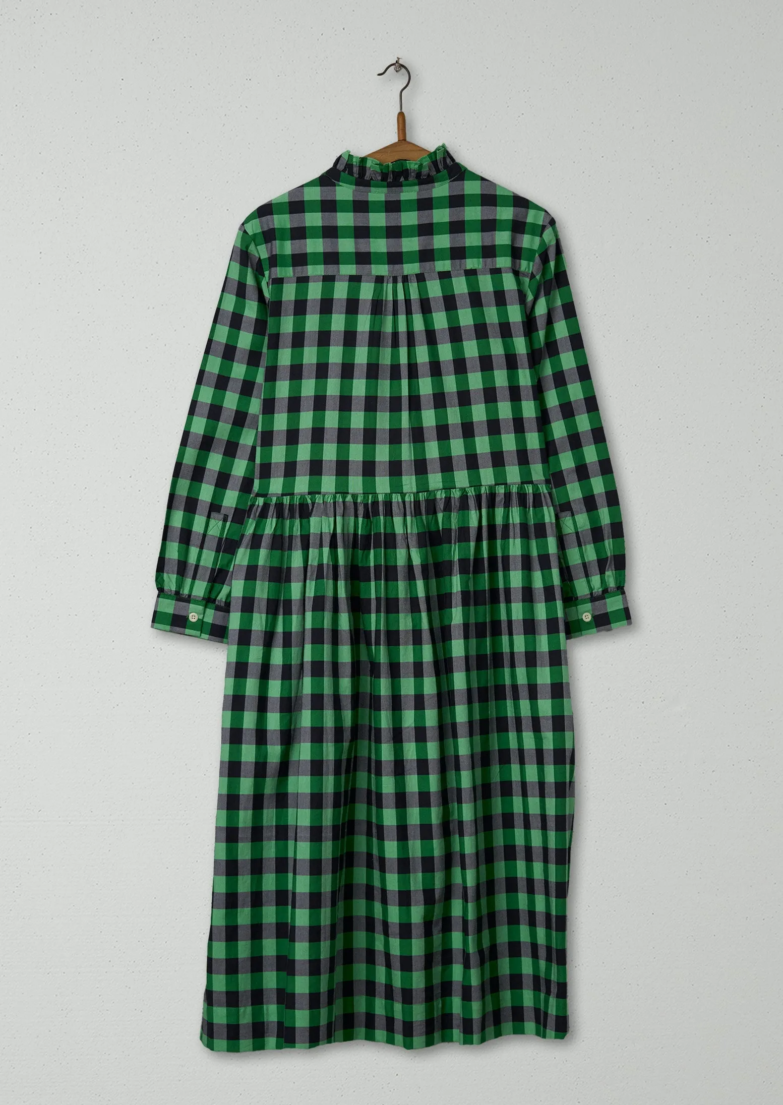 Reworn Check Cotton Shirt Dress Size 8 (1007) | Green Black sold by TOAST product image thumbnail 2