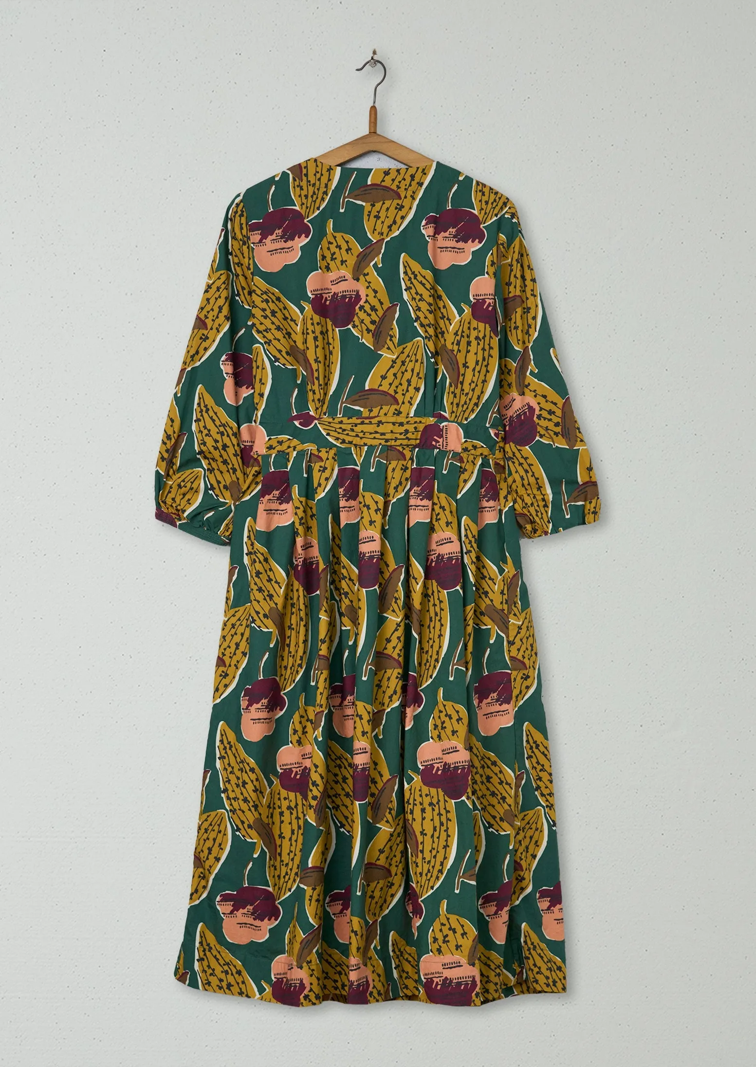 Reworn Cocoa Leaf Print Dress Size 6 (1015) | Multi sold by TOAST product image thumbnail 2