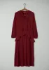 Reworn Ruffle Dress Size 10 (996) | Dark Rust sold by TOAST
