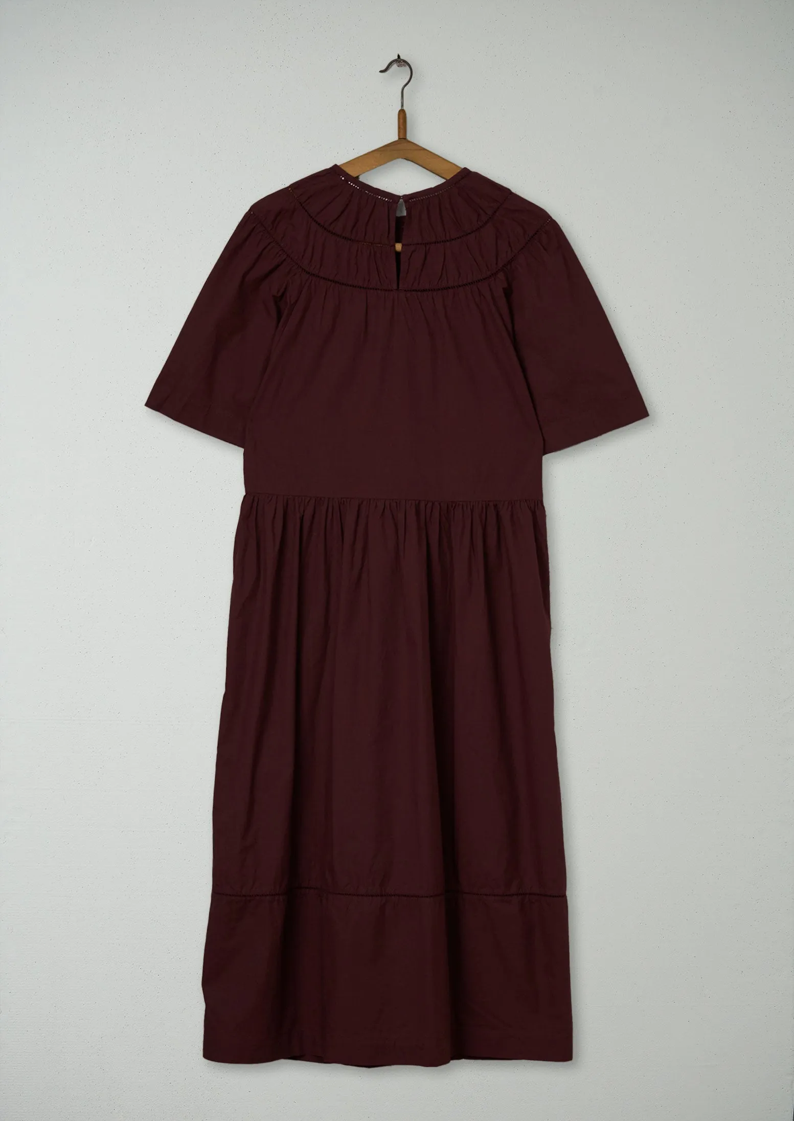 Reworn Circle Neck Poplin Dress Size 10 (1022) | Brown Ochre sold by TOAST product image thumbnail 2