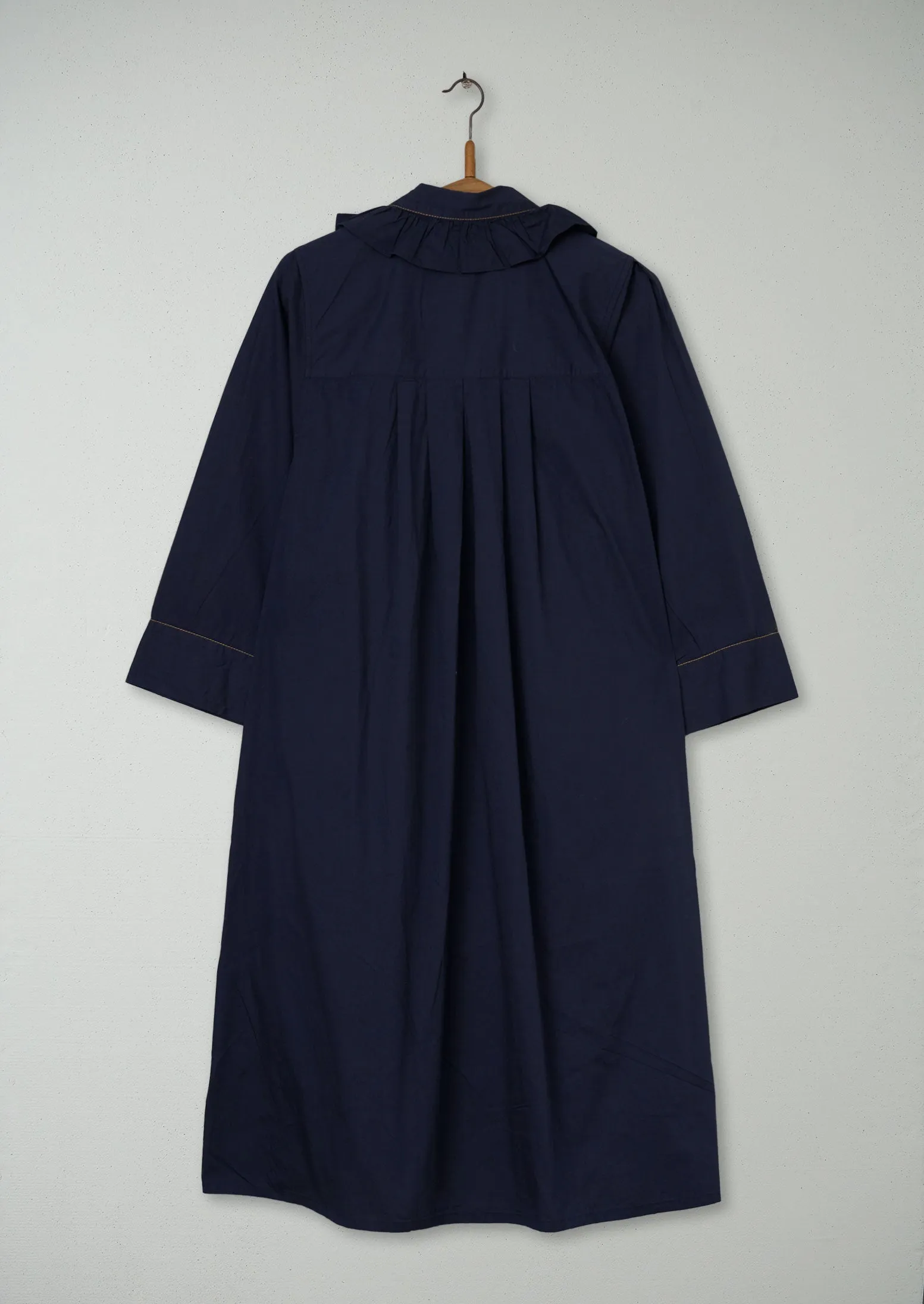 Reworn Ruffle Collar Dress Size 10 (1023) | Navy sold by TOAST product image thumbnail 2