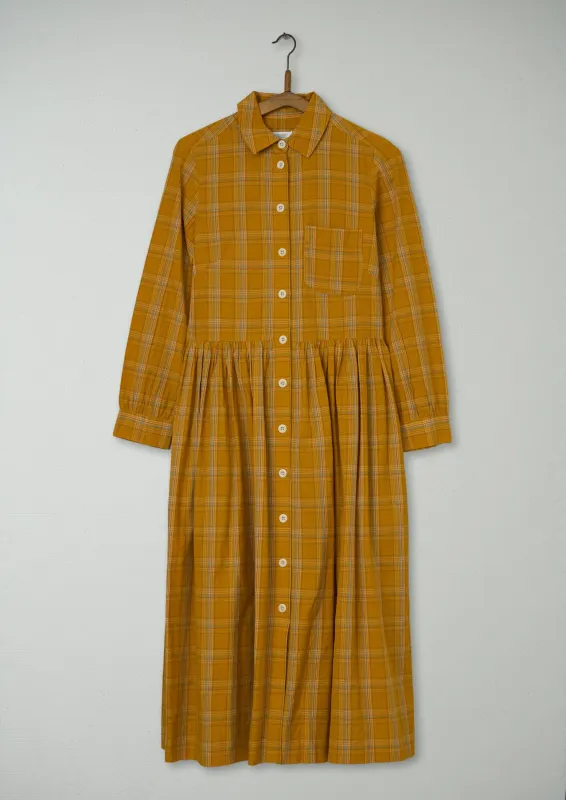 Reworn Check Cotton Dress Size 6 (1032) | Ochre sold by TOAST
