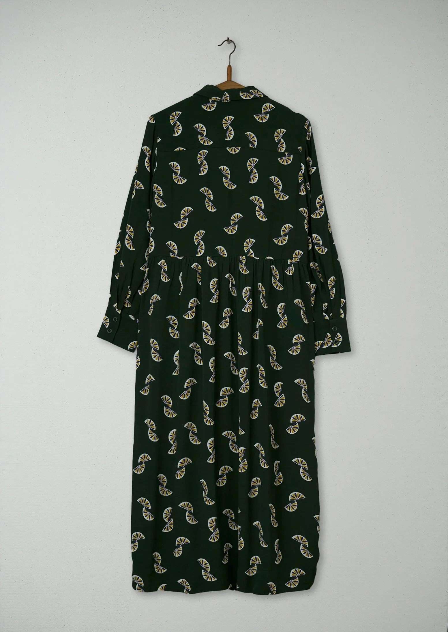 Reworn Fan Print Dress Size 8 (1035) | Black Olive sold by TOAST product image thumbnail 2