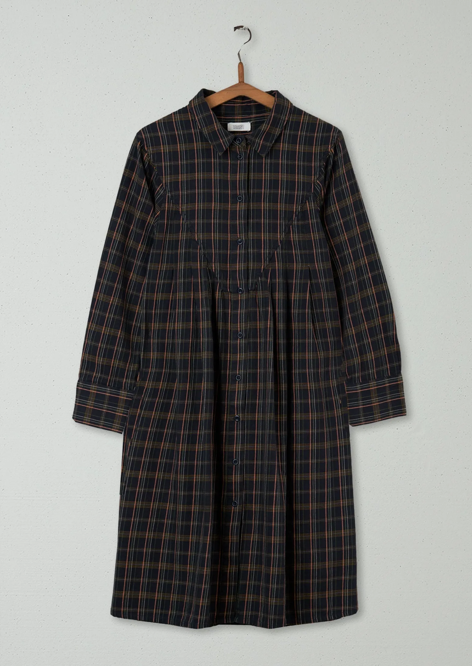 Reworn Cotton Swingy Shirt Dress Size 8 (1037) | Slate sold by TOAST