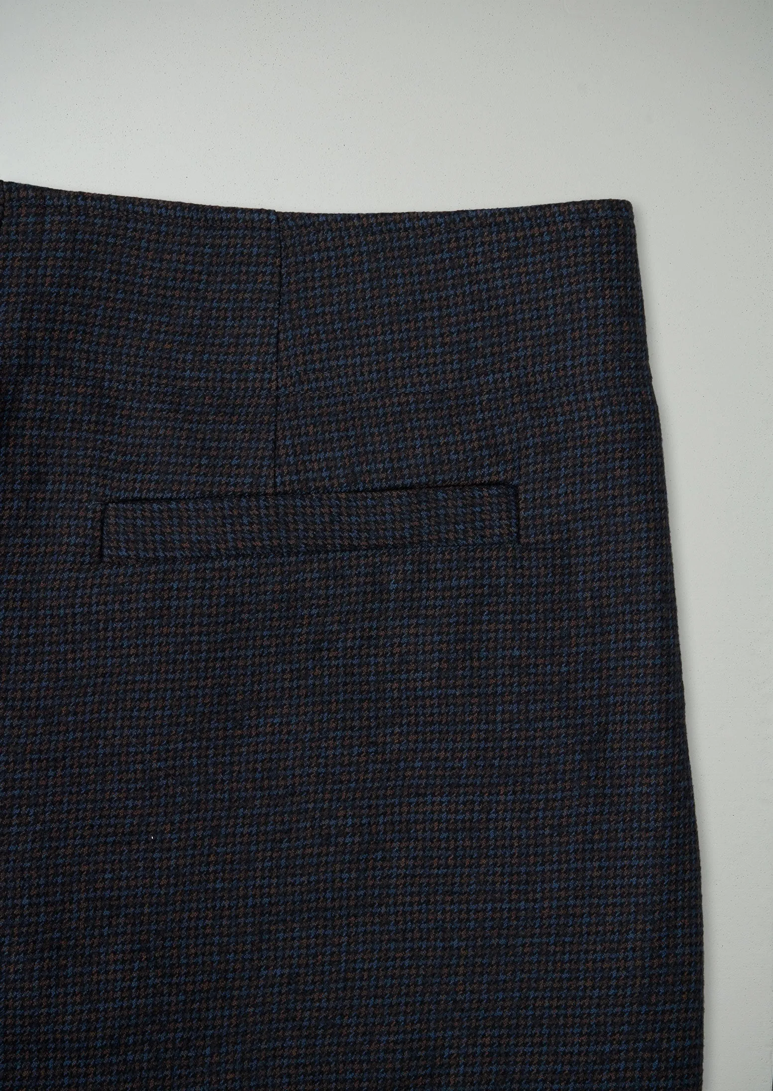 Reworn Wool Cotton Check Trousers Size 14 (666) | Blue sold by TOAST product image thumbnail 2