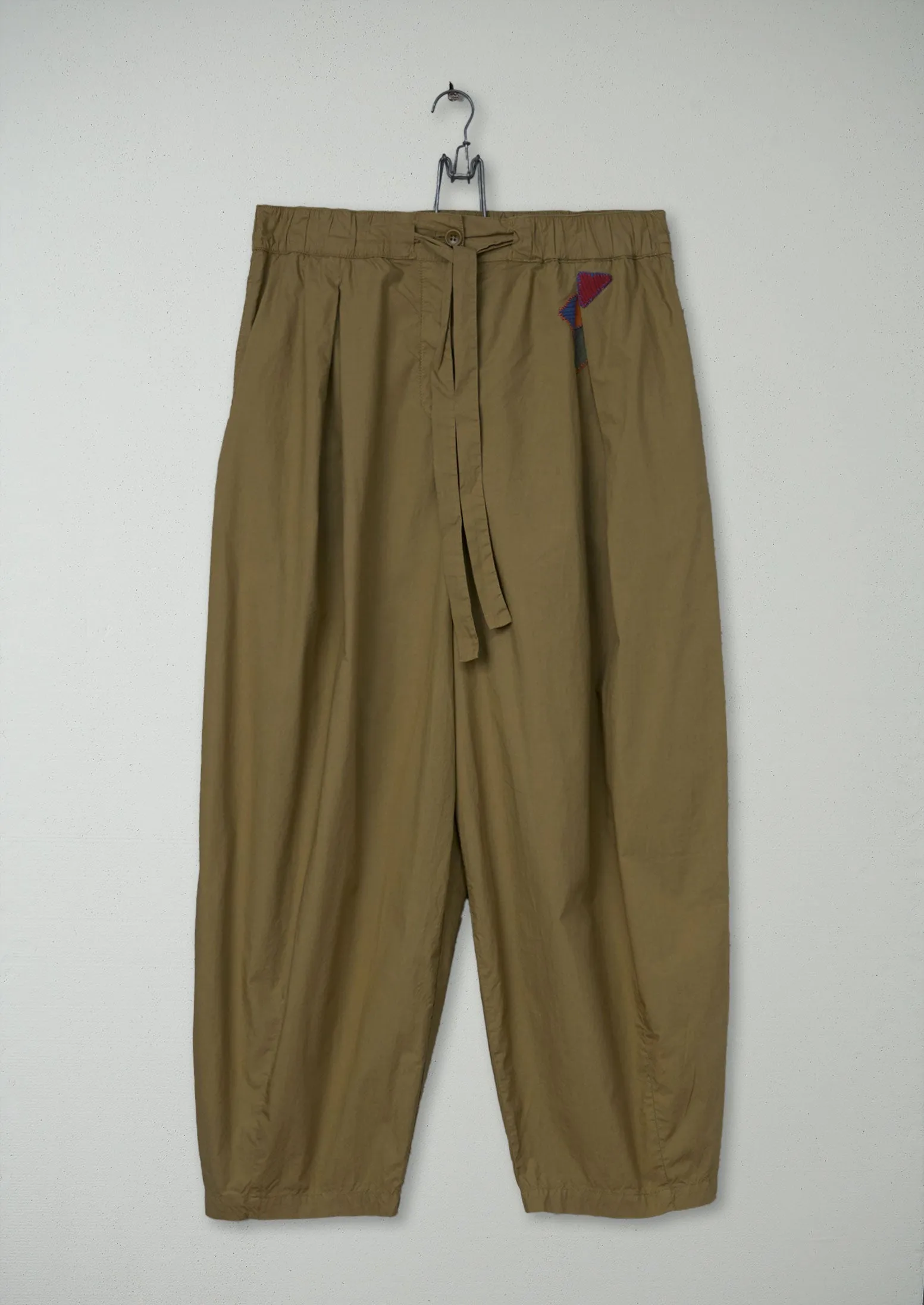 Renewed Cotton Poplin Pleated Trousers Size 12 (52) | Taupe sold by TOAST