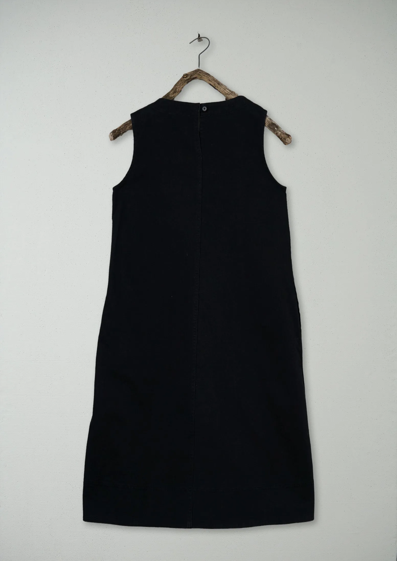 Renewed Black Denim Side Placket Dress Size 6 (110) | Black sold by TOAST product image thumbnail 2