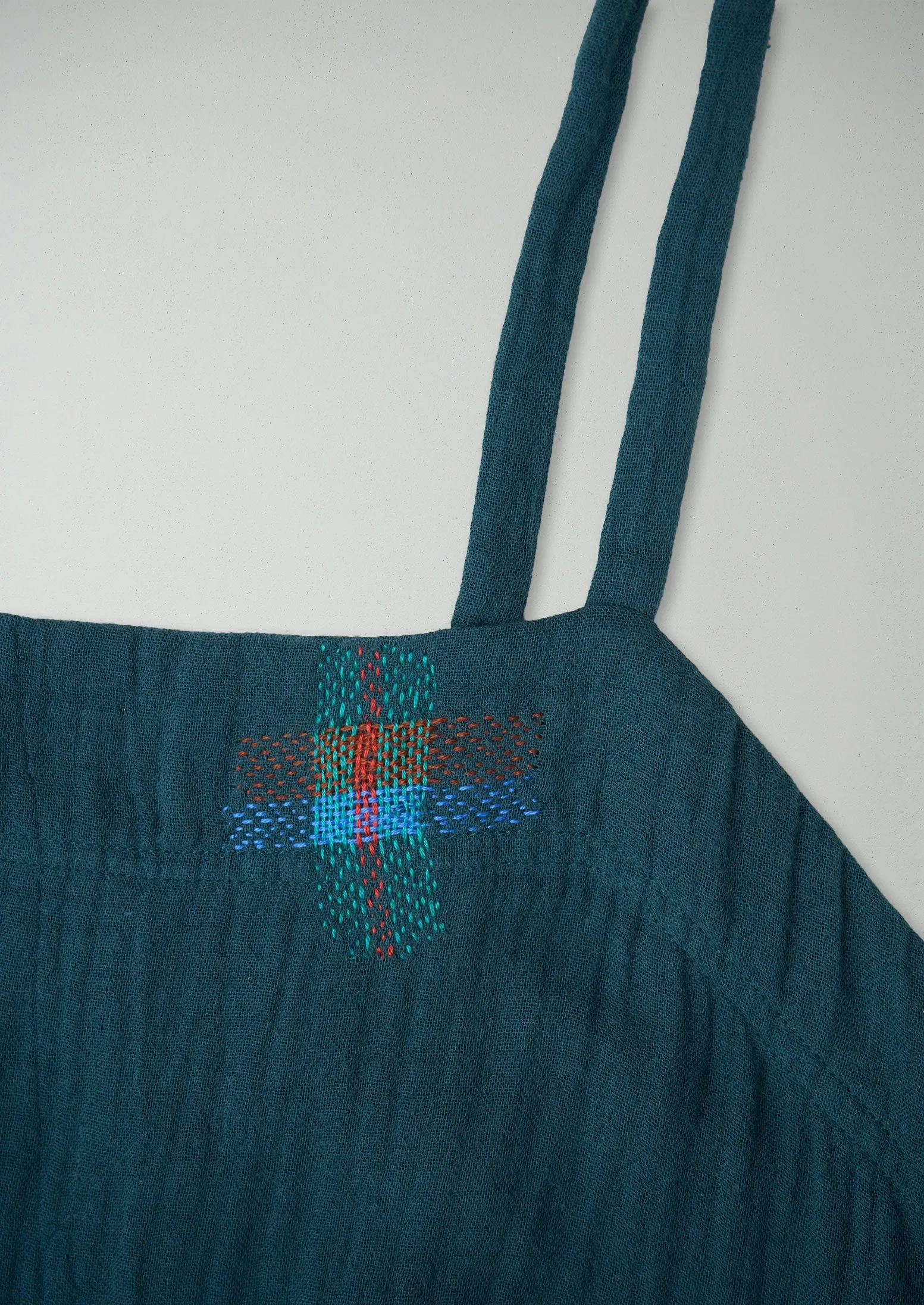 Renewed Tiered Crinkle Cotton Gauze Dress Size M (108) | Puck sold by TOAST product image thumbnail 3