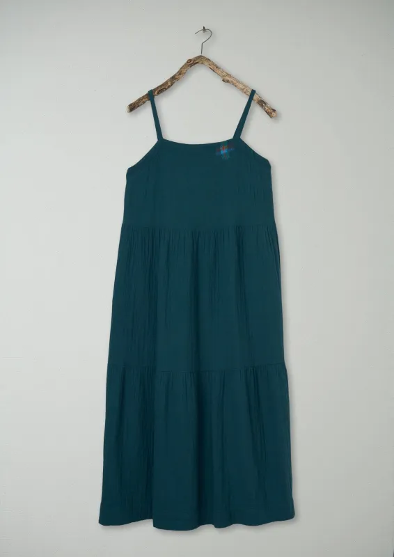Renewed Tiered Crinkle Cotton Gauze Dress Size M (108) | Puck sold by TOAST