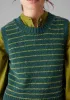 Stripe Donegal Merino Knitted Tank | Kingfisher/Apple sold by TOAST