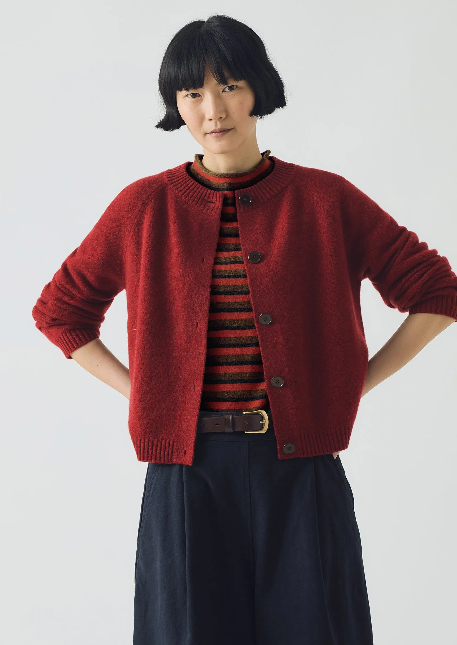 Eden Wool Cashmere Raglan Cardigan | Red Sorrel sold by TOAST product image thumbnail 2