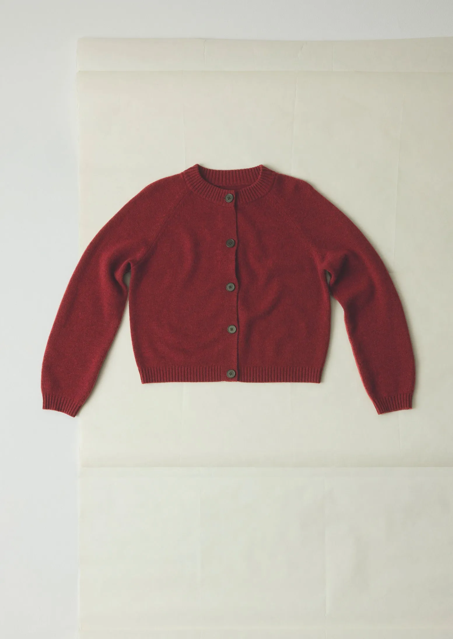 Eden Wool Cashmere Raglan Cardigan | Red Sorrel sold by TOAST