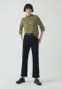Stripe Wool Cashmere Half Sleeve Sweater | Green Multi sold by TOAST