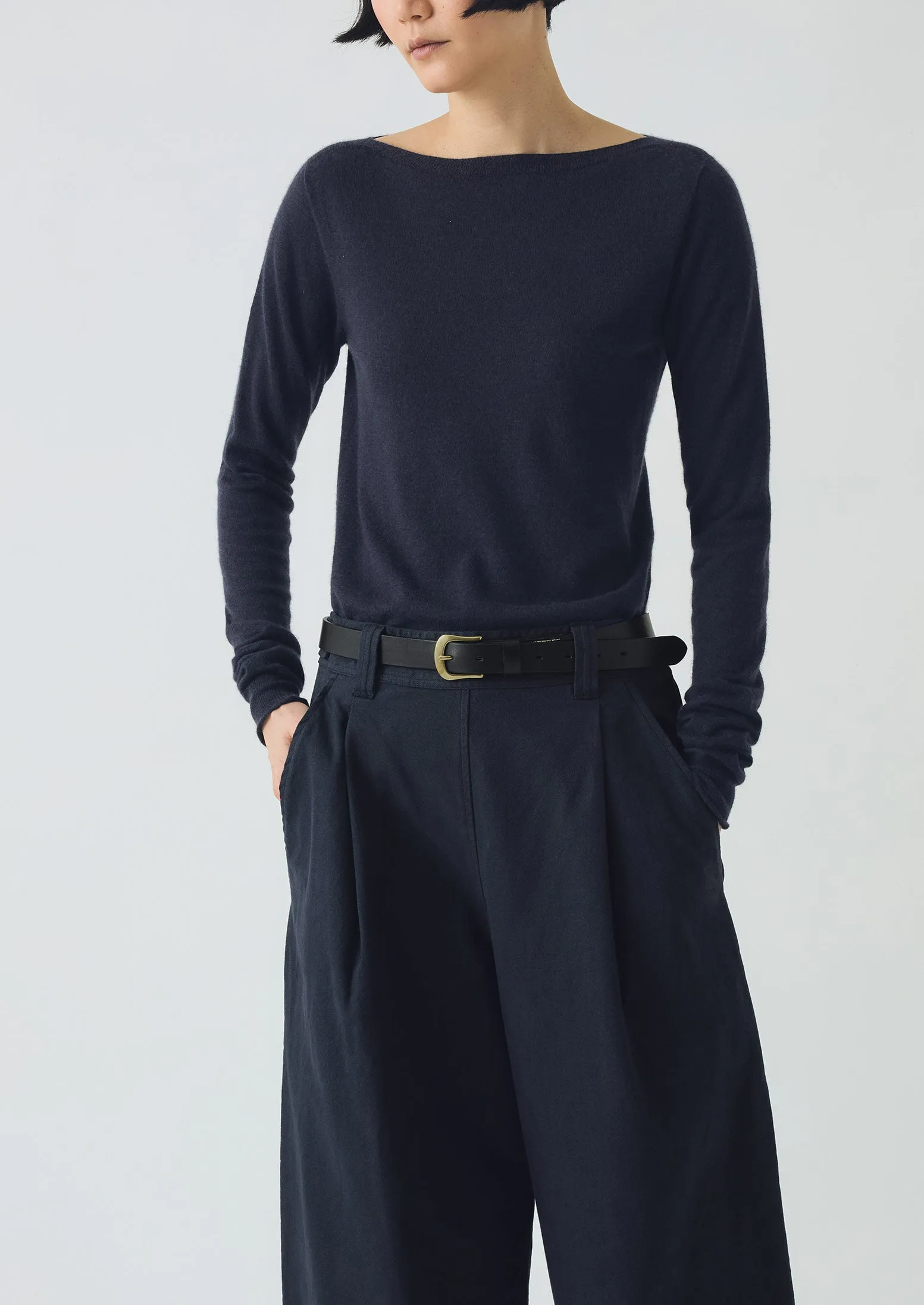 Fine Wool Cashmere Sweater | Dark Navy sold by TOAST product image thumbnail 2